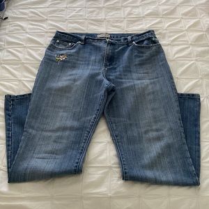 Women’s Zena Jeans with appliqué flowers